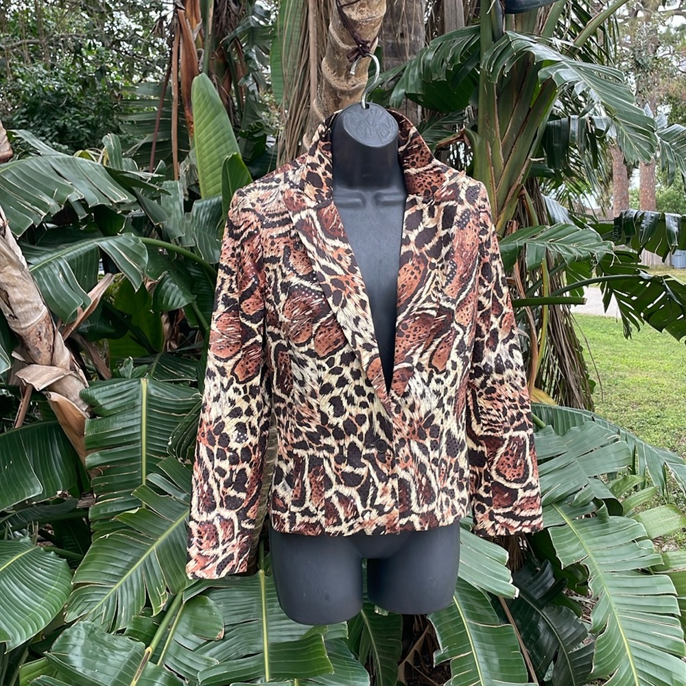 Cache sequin leopard blazer